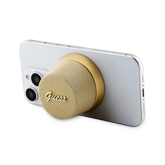GUESS SCRIPT METAL bluetooth hordozható hangszóró v5.3, MagSafe, ARANY