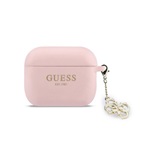 GUESS SILICONE 4G CHARM szilikon tok telefondísz RÓZSASZÍN Apple AirPods Pro 3