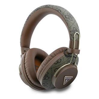 GUESS TRIANGLE LOGO BLUETOOTH ENC bluetooth fejhallgató SZTEREO (v5.4, mikrofon, zajszűrő, IPX4 vízálló) SÖTÉTBARNA