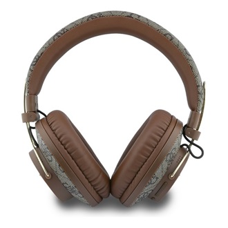 GUESS TRIANGLE LOGO BLUETOOTH ENC bluetooth fejhallgató SZTEREO (v5.4, mikrofon, zajszűrő, IPX4 vízálló) SÖTÉTBARNA