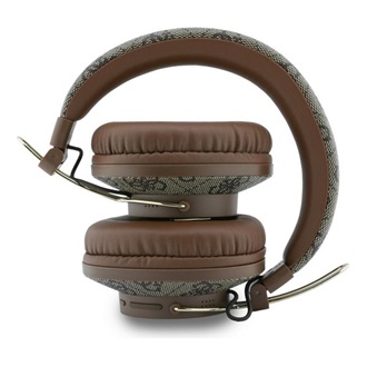 GUESS TRIANGLE LOGO BLUETOOTH ENC bluetooth fejhallgató SZTEREO (v5.4, mikrofon, zajszűrő, IPX4 vízálló) SÖTÉTBARNA