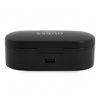GUESS Bluetooth fülhallgató SZTEREO v5.0, zajszűrő + töltőtok, FEKETE