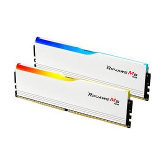 G-SKILL Ripjaws M5 RGB 32GB 6400MT/s DDR5 memória CL32 Kit of 2 fehér RGB