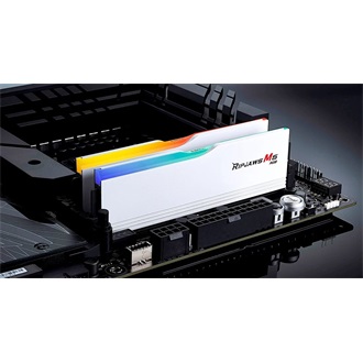 G-SKILL Ripjaws M5 RGB 32GB 6400MT/s DDR5 memória CL32 Kit of 2 fehér RGB