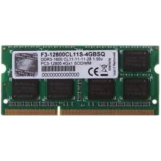 G-SKILL Standard 4GB 1600MT/s DDR3 - SODIMM memória fekete