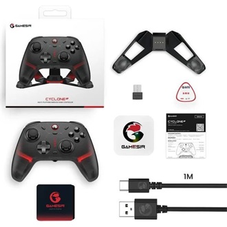 GameSir GameSir Cyclone 2 Multiplatform Bundle Bluetooth / USB / vezeték nélküli gamepad + dokkoló fekete