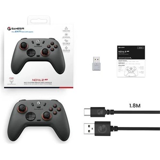 GameSir Nova Lite 2 Multiplatform  Bluetooth / USB / vezeték nélküli gamepad világosszürke