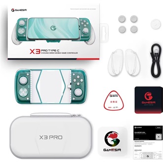 GameSir X3 Pro USB-C gamepad játékvezérlő kék-fehér
