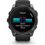 Garmin 010-02905-00 fenix 8 AMOLED (51mm) szilikon pántos fekete okosóra