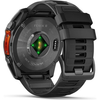 Garmin 010-02905-00 fenix 8 AMOLED (51mm) szilikon pántos fekete okosóra