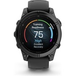 Garmin 010-03025-01 fenix E AMOLED (47mm) szilikon pántos fekete okosóra