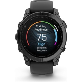 Garmin 010-03025-01 fenix E AMOLED (47mm) szilikon pántos fekete okosóra