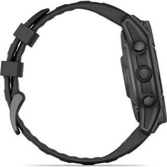 Garmin 010-03025-01 fenix E AMOLED (47mm) szilikon pántos fekete okosóra