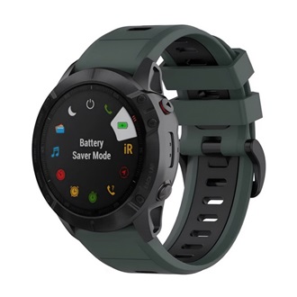 Garmin Fenix 8 51mm Gigapack Pótszíj egyedi méret, QuickFit csatlakozás, SÖTÉTZÖLD/FEKETE