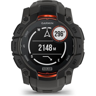Garmin Instinct 3 50mm Solar fekete sötétszürke szíjjal okosóra
