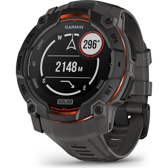 Garmin Instinct 3 50mm Solar fekete sötétszürke szíjjal okosóra