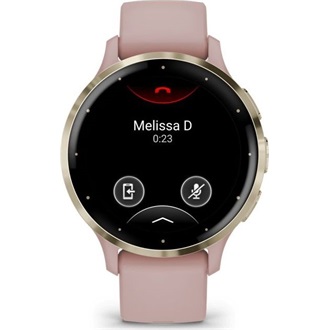 Garmin Venu 3S rózsa krémarany, szilikon szíjjal okosóra