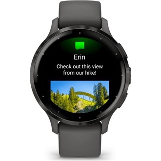 Garmin Venu 3S szürke, szürke kerettel, szilikon szíjjal okosóra