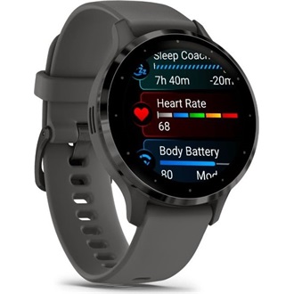 Garmin Venu 3S szürke, szürke kerettel, szilikon szíjjal okosóra