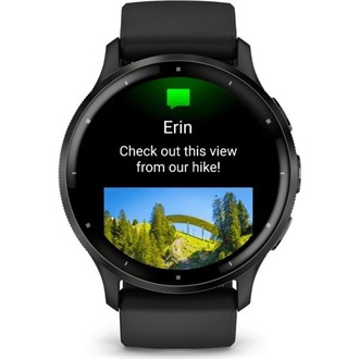 Garmin Venu 3 fekete, fekete kerettel, szilikon szíjjal okosóra