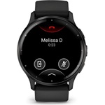 Garmin Venu 3 fekete, fekete kerettel, szilikon szíjjal okosóra