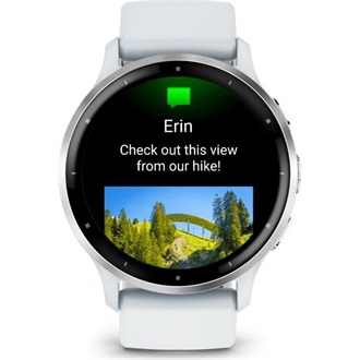 Garmin Venu 3 homokkő, ezüst kerettel, szilikon szíjjal okosóra