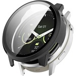 Garmin Venu 4 45mm GIGAPACK Műanyag keret BUMPER, ütésállóság + kijelzővédő üveg, FEKETE