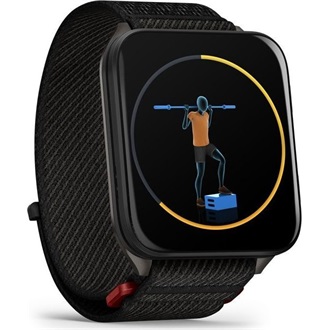 Garmin Venu X1 Titanium ComfortFit nylon szíjjal fekete okosóra