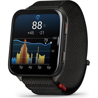 Garmin Venu X1 Titanium ComfortFit nylon szíjjal fekete okosóra