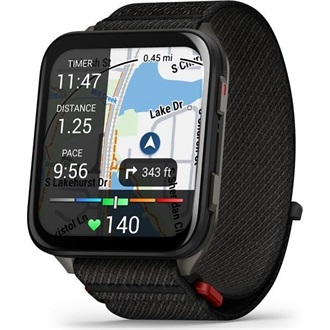 Garmin Venu X1 Titanium ComfortFit nylon szíjjal fekete okosóra