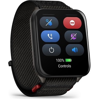 Garmin Venu X1 Titanium ComfortFit nylon szíjjal fekete okosóra