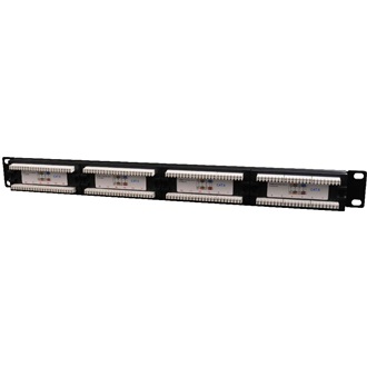 Gembird 24 portos Cat.6 1U 19" RJ45 Patch Panel