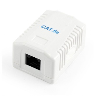 Gembird 1x RJ45 kat. 5e fali aljzat, komplett fehér