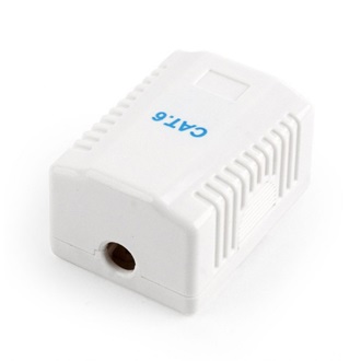 Gembird 1x RJ45 8P8C/UTP cat6 fali aljzat, komplett konnektor aljzat fehér