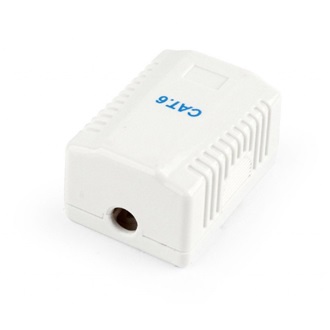 Gembird 1x RJ45 kat. 6 fali aljzat, komplett fehér