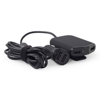 Gembird univerzális autós töltő adapter (4-port front and back seat car charger, 9.6 A)