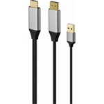 Gembird HDMI 2.0 USB-A 2.0 -> DisplayPort 1.2 M/M aktív video kábel 2m fekete