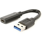 Gembird USB-A 3.2 Gen1 -> USB-C M/F adapter 0.15m fekete