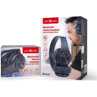 Gembird BHP-LED-01 fejhallgató headset fekete