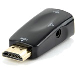 Gembird HDMI 1.4 -> VGA Jack 3,5mm M/F adapter fekete +audio