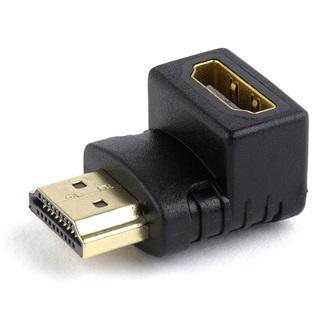 Gembird HDMI M/F adapter fekete 90° le