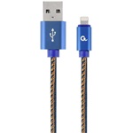 Gembird USB-A 2.0 -> Lightning M/M adatkábel 2m kék farmer Premium