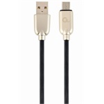 Gembird USB-A 2.0 -> USB-B 2.0 micro M/M adatkábel 2m fekete Premium rubber 
