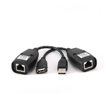 Gembird USB-A 2.0 -> Cat.5e adatkábel hosszabbító fekete max. 30m