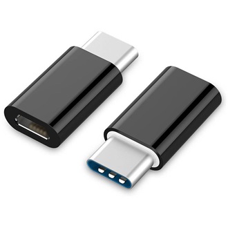 Gembird USB-C -> USB-B 2.0 micro M/F adapter fekete