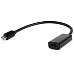 Gembird Displayport mini -> HDMI M/F adapter 0.2m fekete