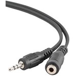 Gembird Jack stereo 3,5mm M/F audio kábel hosszabbító 1.5m fekete