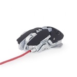 Gembird MUSG-05 USB optikai gaming egér RGB fekete-fehér