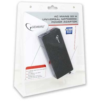 Gembird univerzális 90W notebook hálózati töltő adapter fekete
