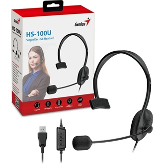 Genius HS-100U/USB-A fejhallgató headset fekete